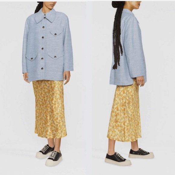 GANNI NWT Blue Melange Jacket sz 38 - Picture 1 of 7